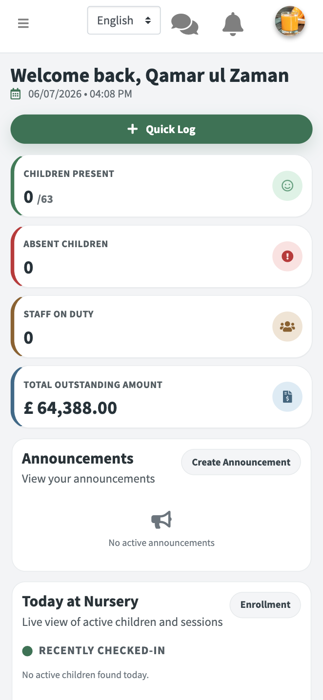 Mobile App View